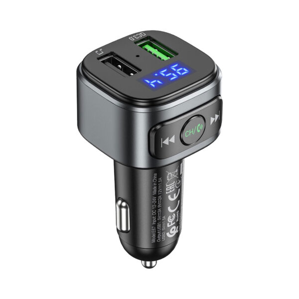 E67 Fighter QC3.0 car BT FM transmitter and charger