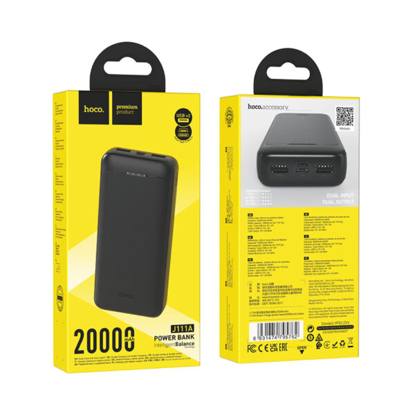 Hoco J111A Smart charge Power Bank 20,000 mAh