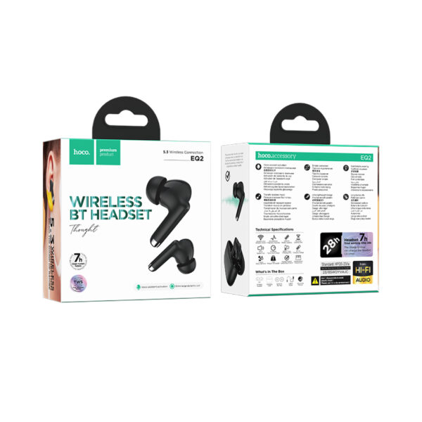 Hoco EQ2 True Wireless BT Earphones Voice assistant activation