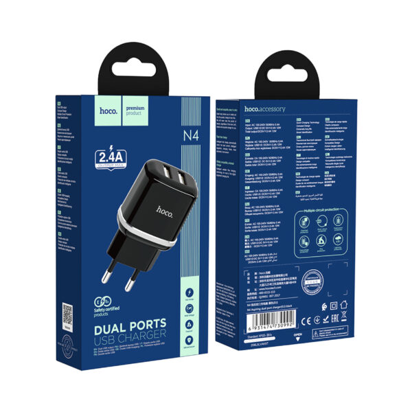 Hoco N4 Aspiring Dual Port Charger, EU