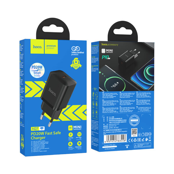 Hoco N27 Innovative single port PD20W charger, EU