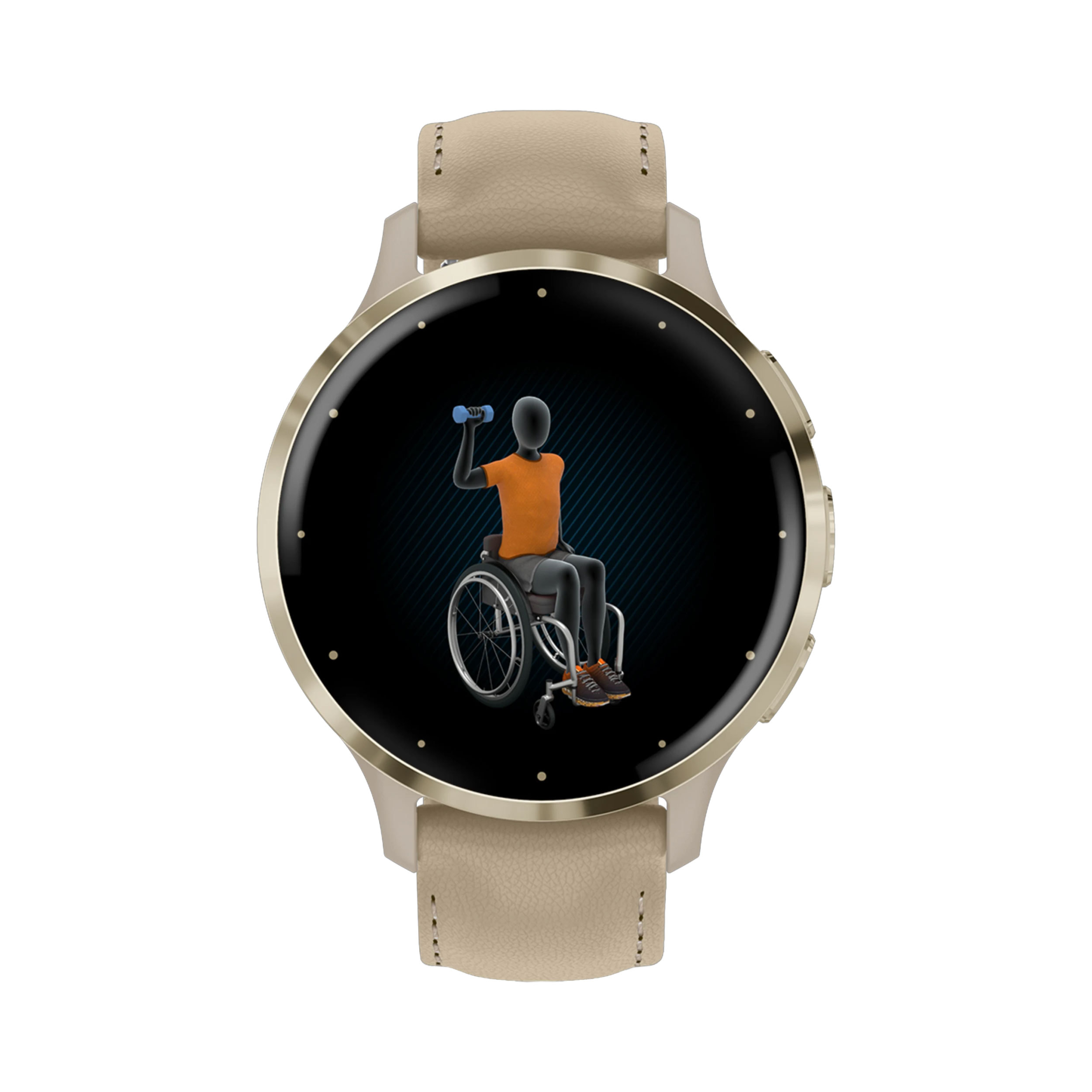 Garmin Venu 3S Running GPS Smartwatch Leather Band