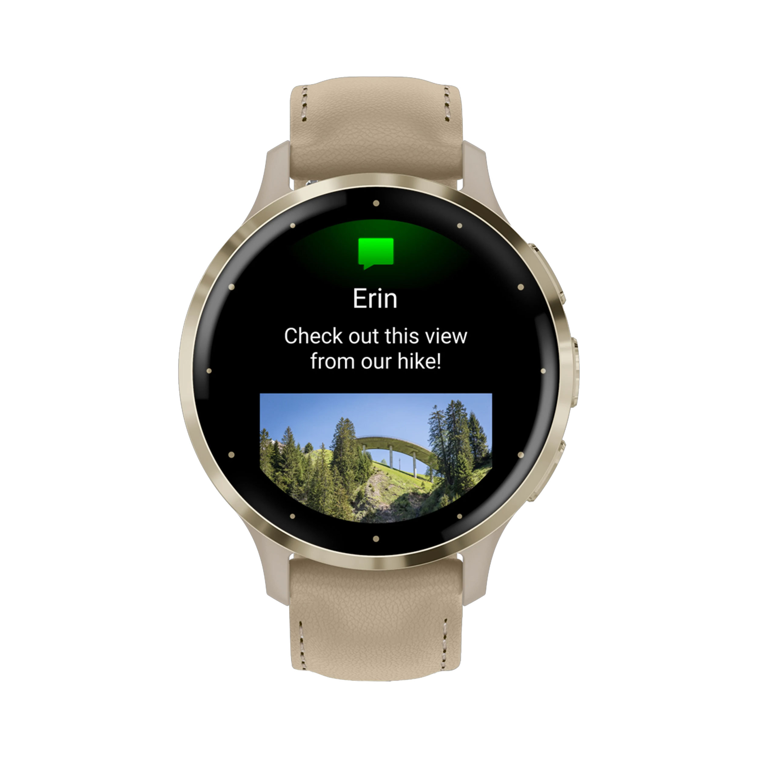 Garmin Venu 3S Running GPS Smartwatch Leather Band